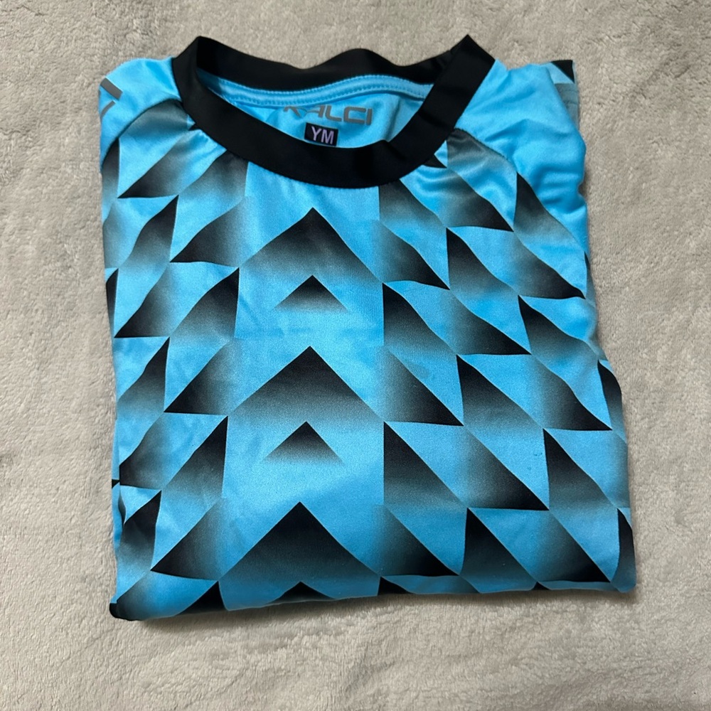 Blue Geometric goal keeper long sleeve jersey - Picture 9 of 16